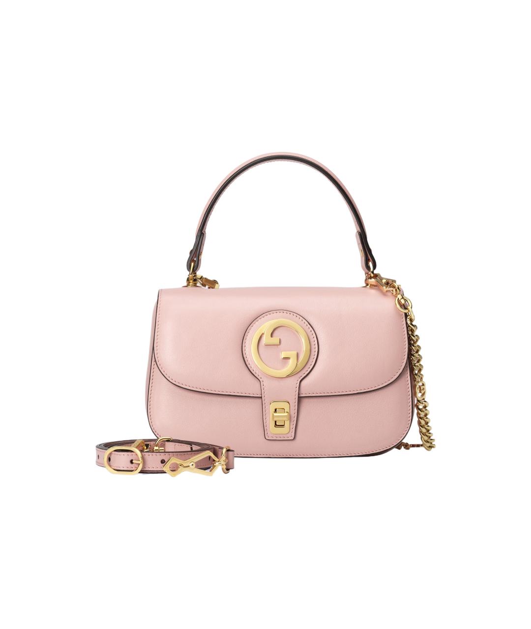 GUCCI Розовая кожаная сумка через плечо, фото 4