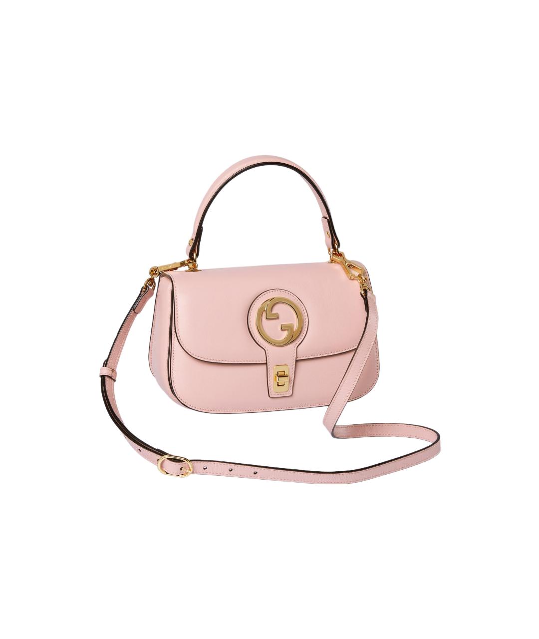 GUCCI Розовая кожаная сумка через плечо, фото 3