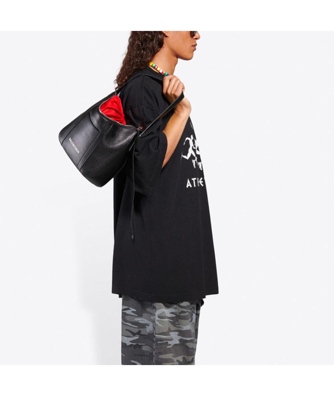 BALENCIAGA Черная футболка, фото 3