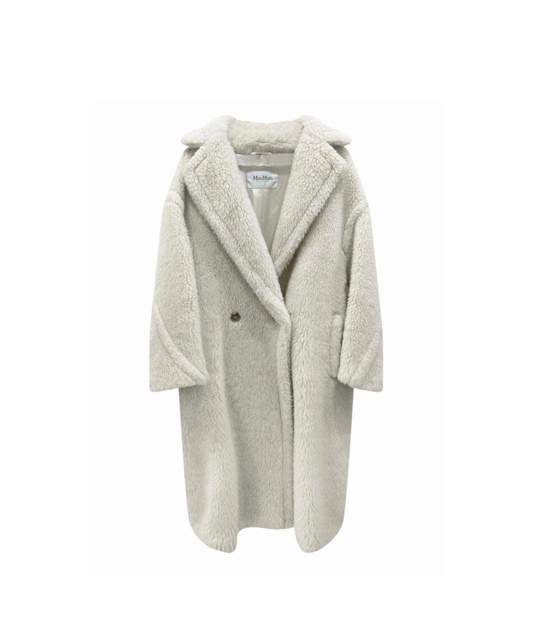 MAX MARA Белая шерстяная шуба, фото 1