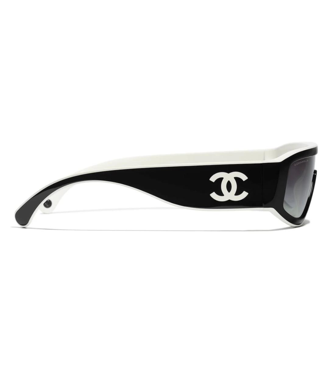 CHANEL Черные пластиковые солнцезащитные очки, фото 2