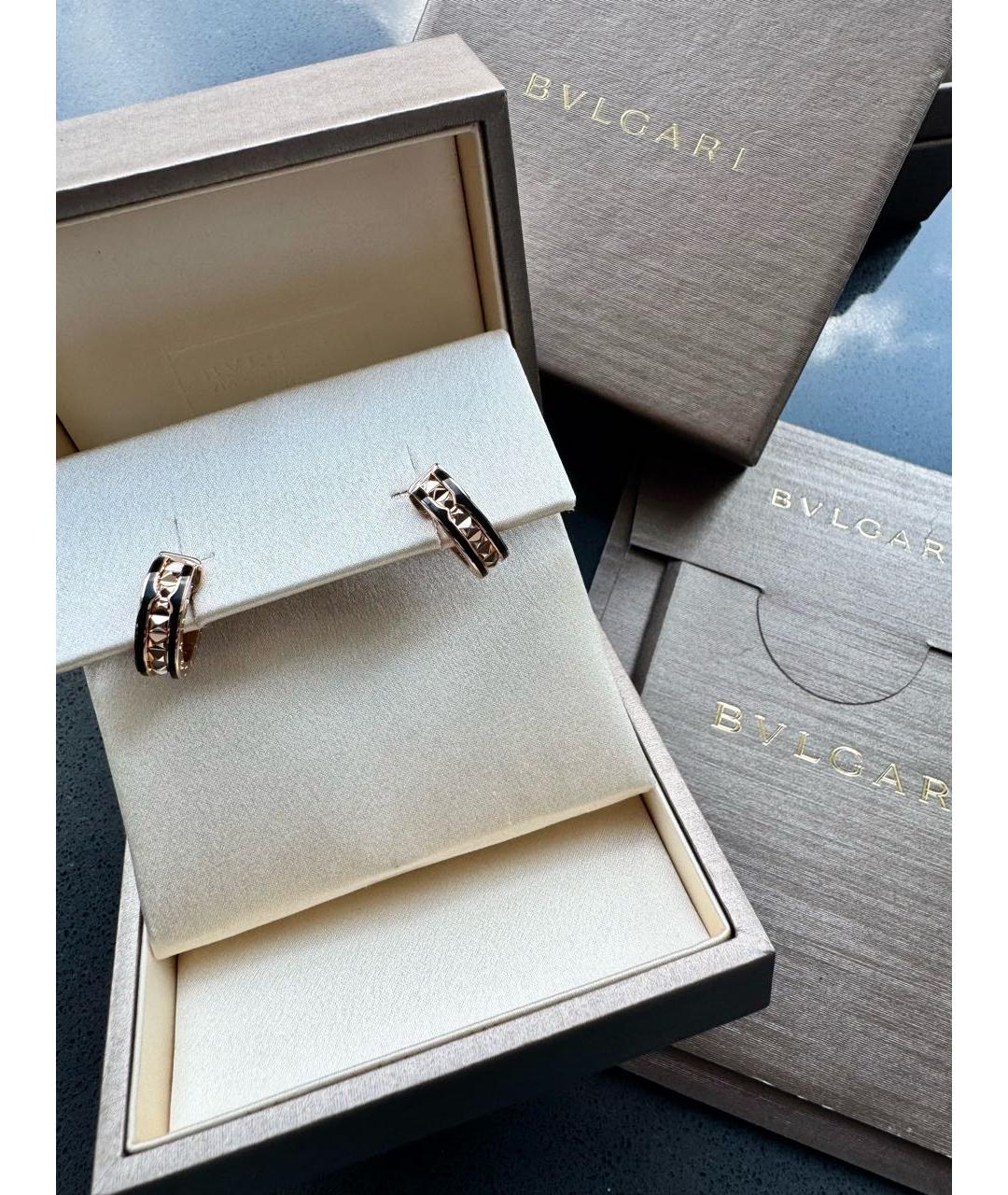 BVLGARI Золотые серьги из розового золота, фото 2
