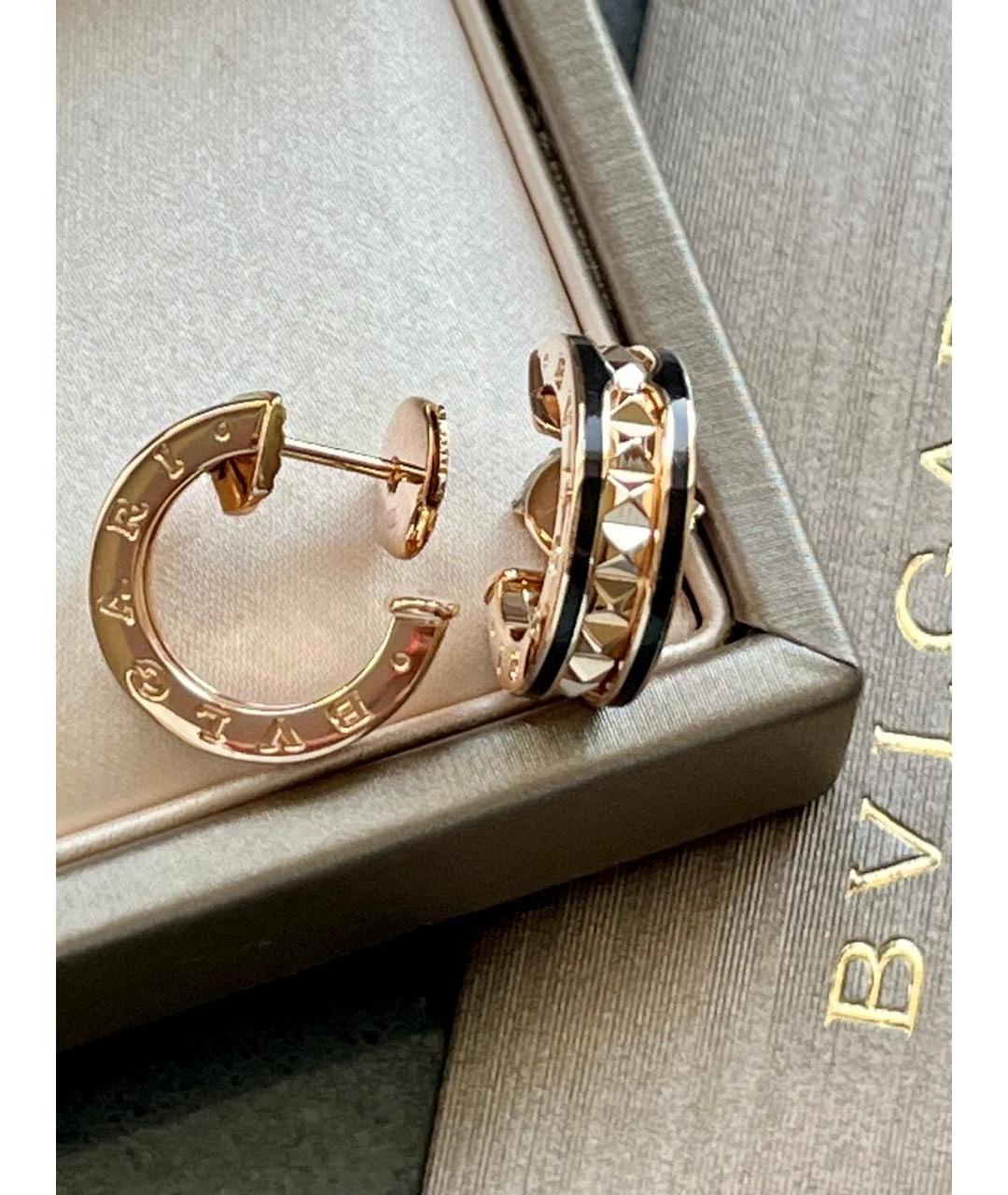 BVLGARI Золотые серьги из розового золота, фото 4