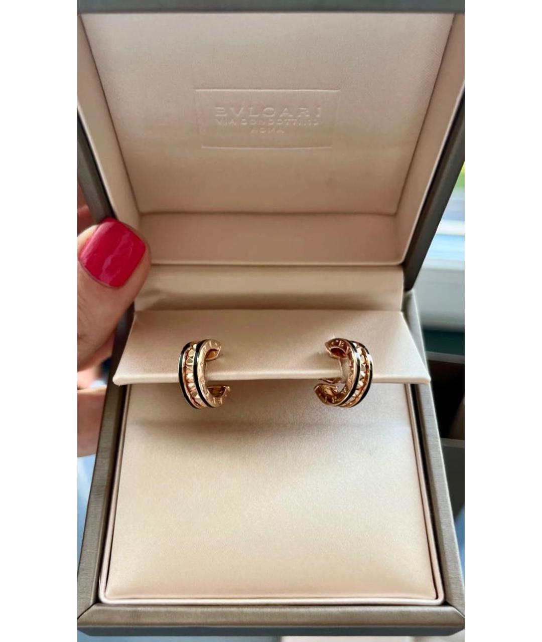 BVLGARI Золотые серьги из розового золота, фото 7