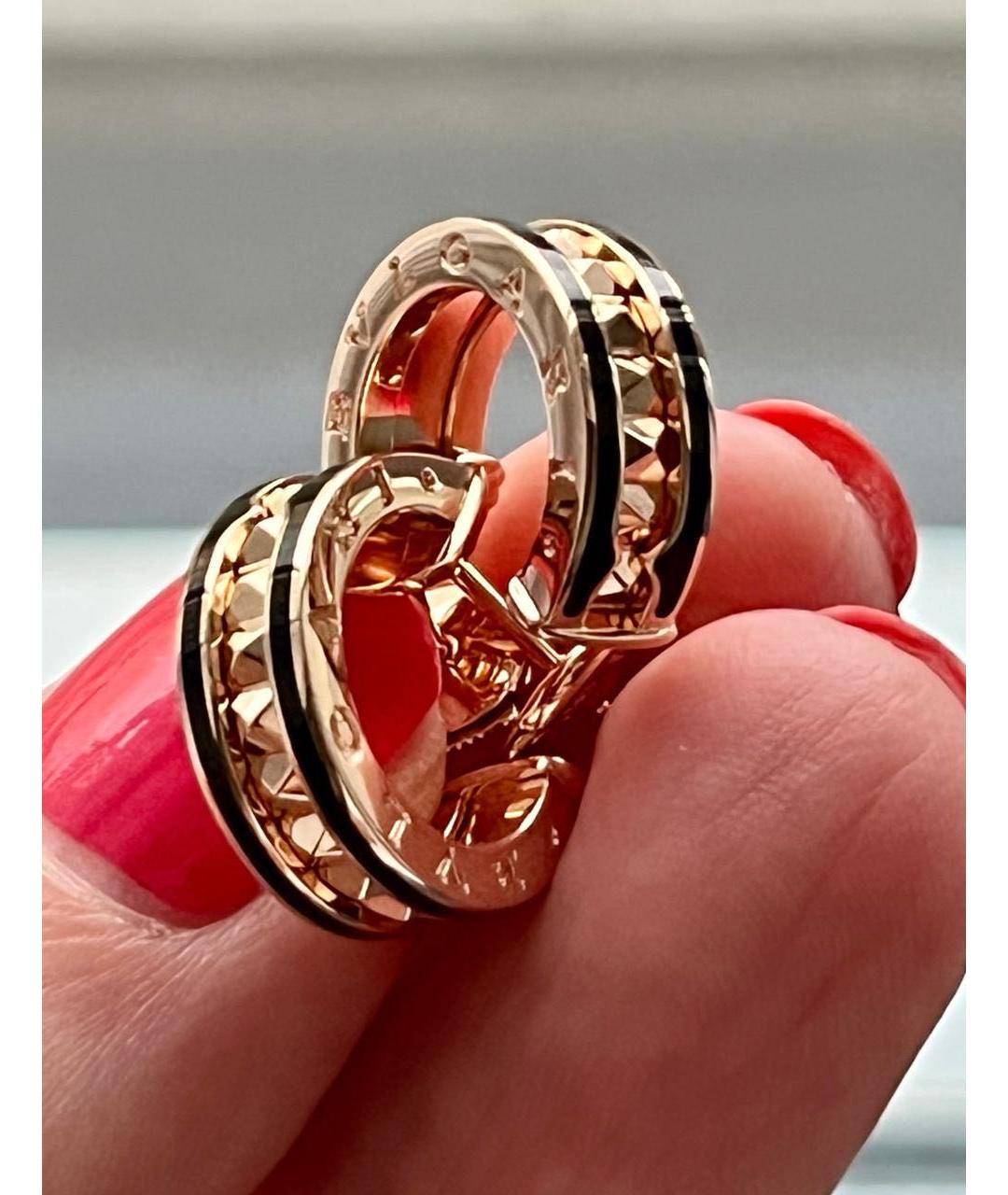 BVLGARI Золотые серьги из розового золота, фото 8