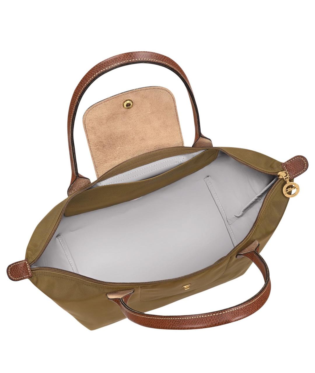 LONGCHAMP Хаки тканевая сумка тоут, фото 4