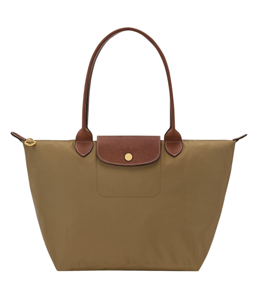 LONGCHAMP Хаки тканевая сумка тоут, фото 1