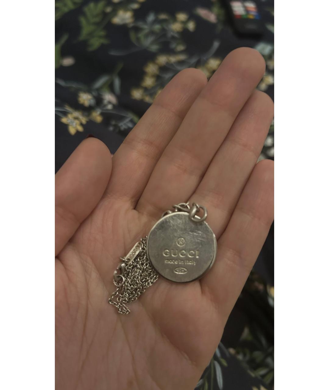 GUCCI Серебряная серебряная подвеска, фото 2