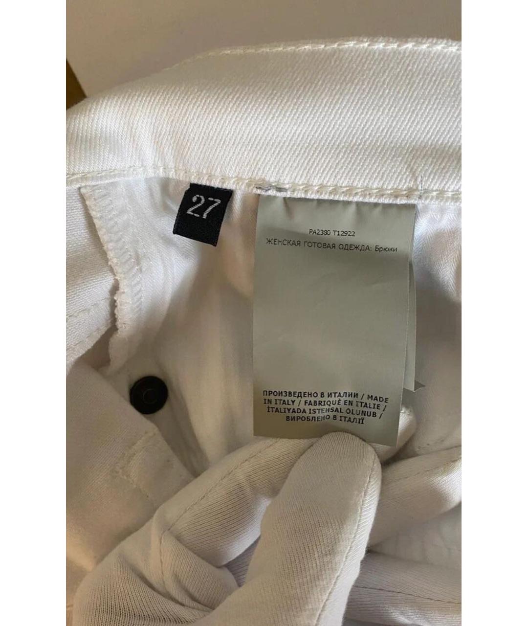 TOM FORD Белые хлопко-эластановые джинсы слим, фото 7