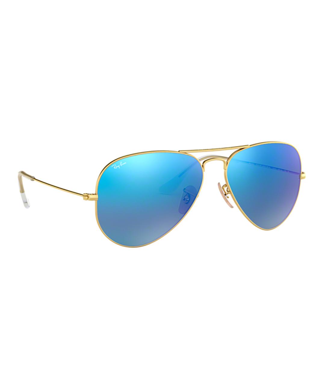 RAY BAN Золотые металлические солнцезащитные очки, фото 2