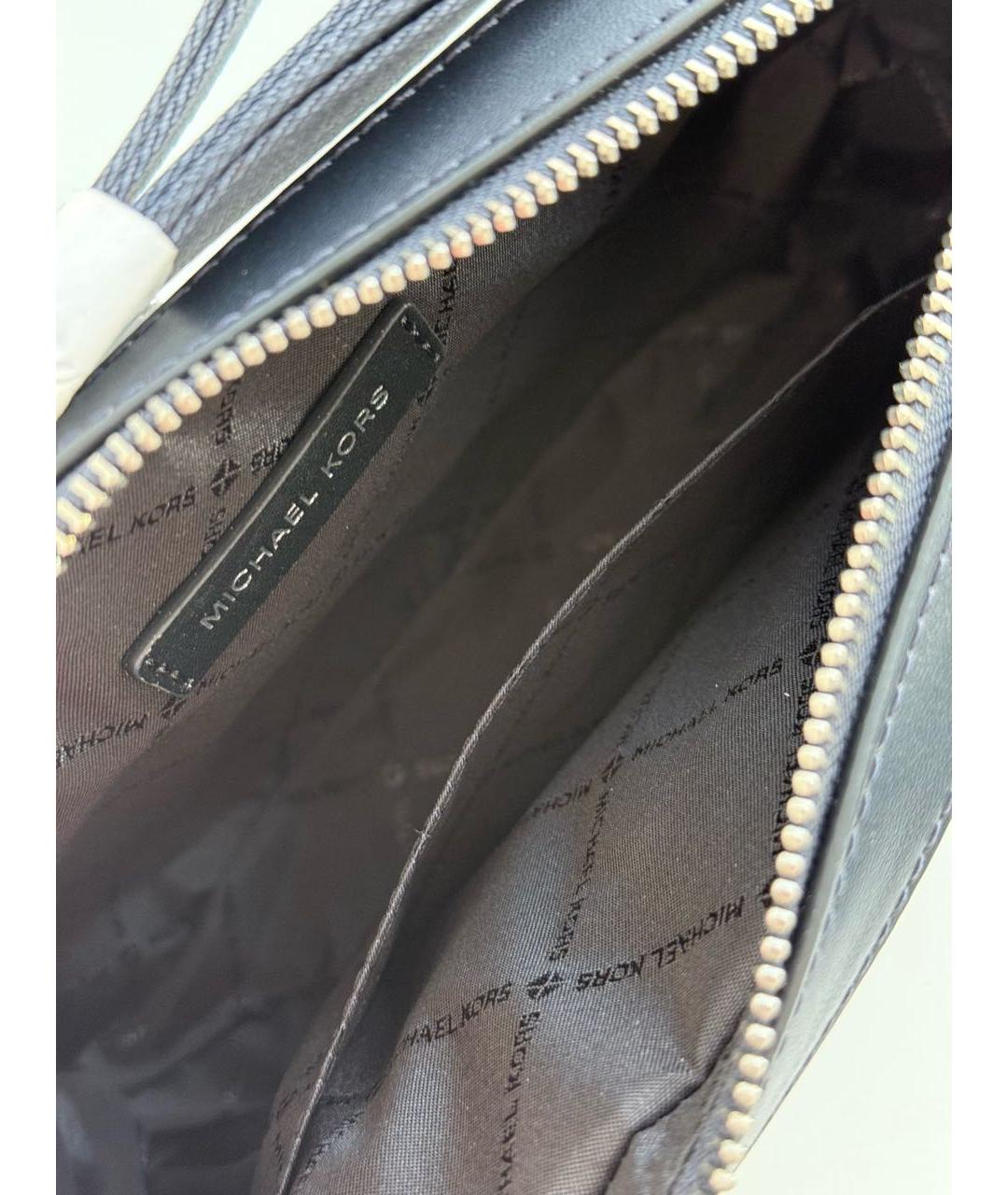 MICHAEL KORS Темно-синяя сумка на плечо из канвы, фото 4