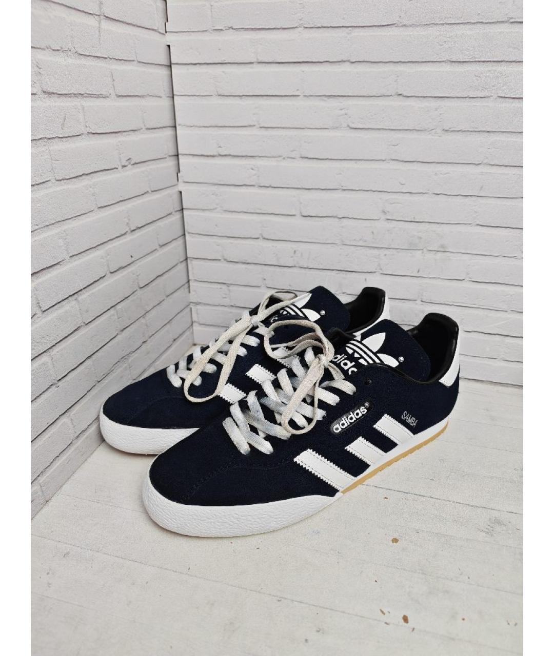 ADIDAS Темно-синие замшевые низкие кроссовки / кеды, фото 2