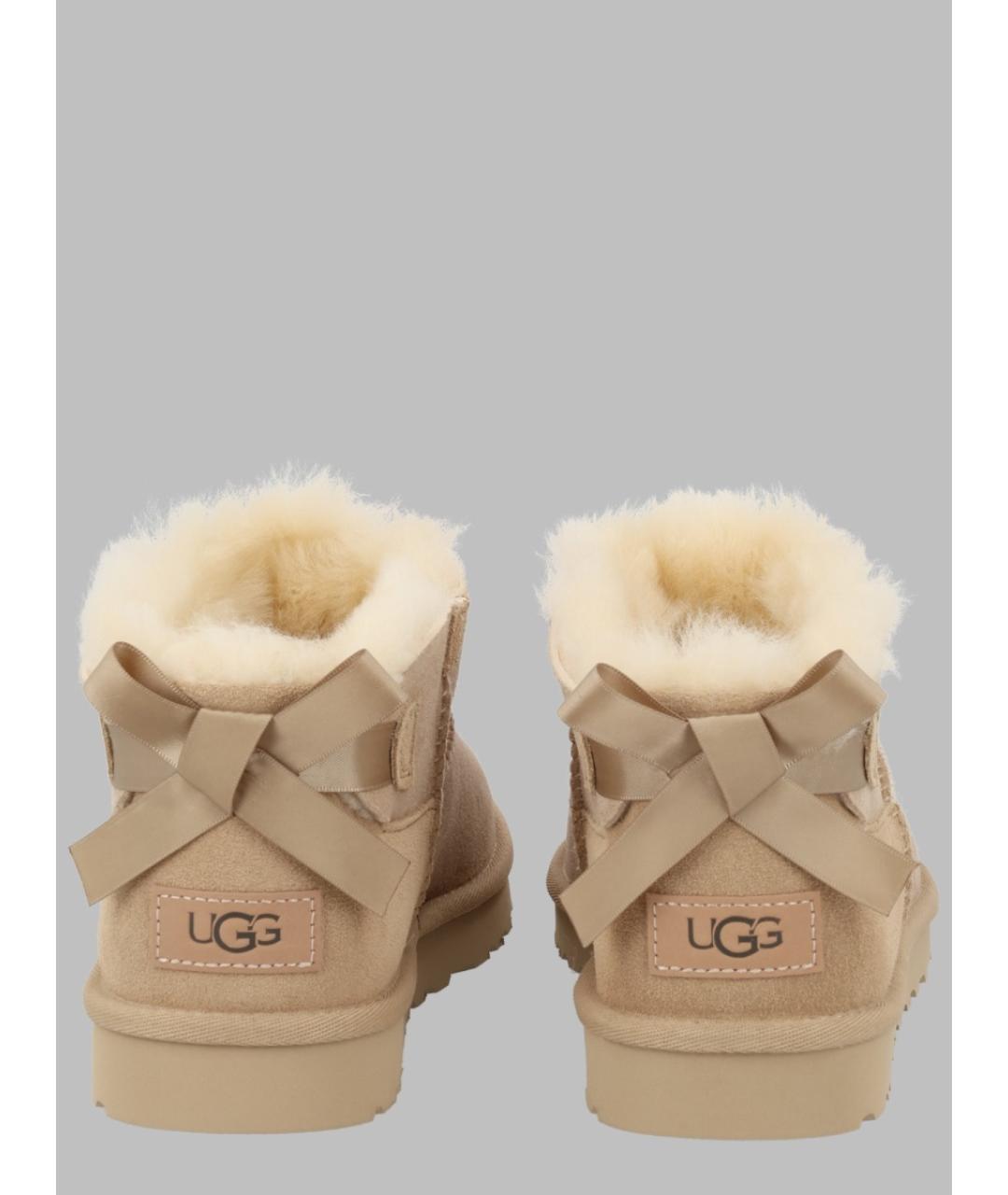 UGG Бежевые замшевые ботинки, фото 3