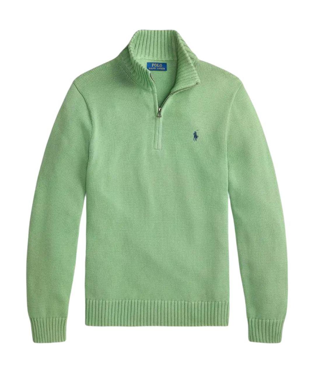 POLO RALPH LAUREN Салатовый хлопковый джемпер / свитер, фото 1