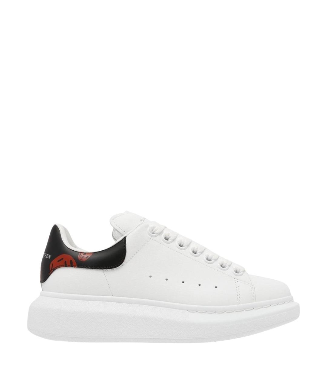 ALEXANDER MCQUEEN Белые кожаные кроссовки, фото 1