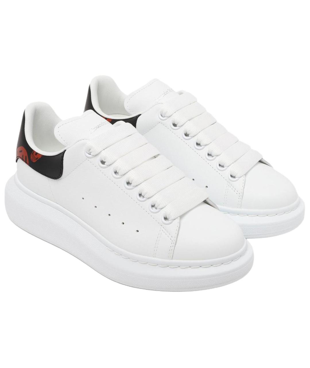 ALEXANDER MCQUEEN Белые кожаные кроссовки, фото 3