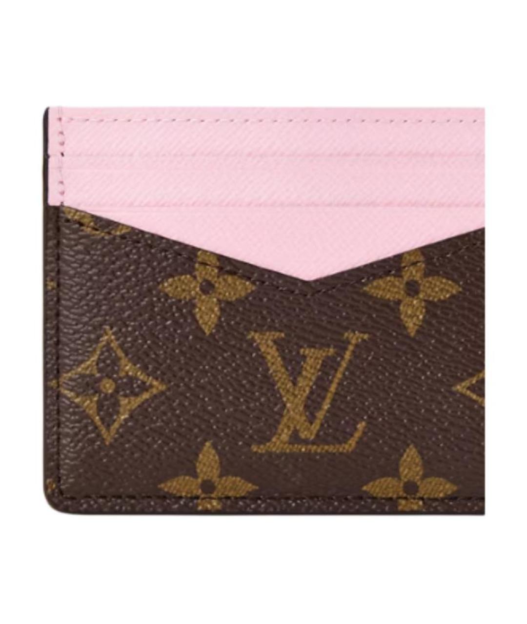 LOUIS VUITTON Коричневый кардхолдер, фото 4