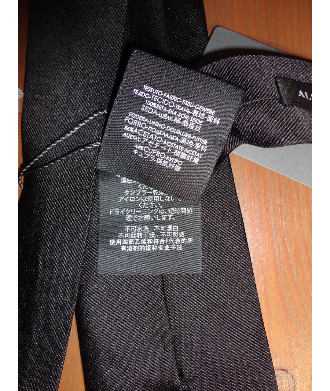 ALEXANDER MCQUEEN Черный шелковый галстук, фото 3