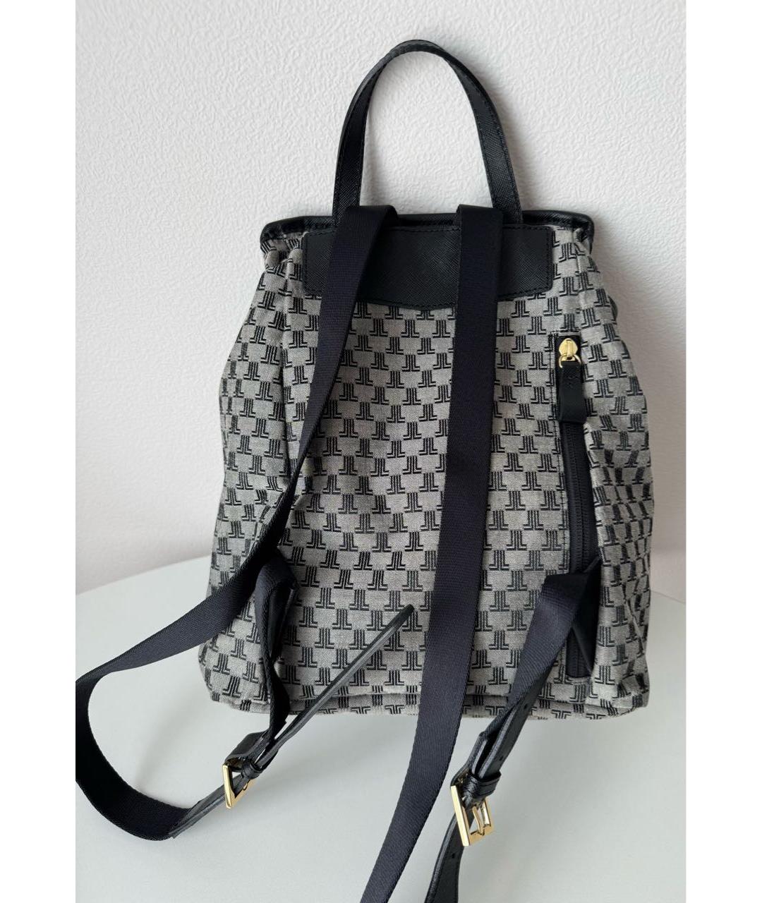 LANVIN Черный рюкзак из канвы, фото 6