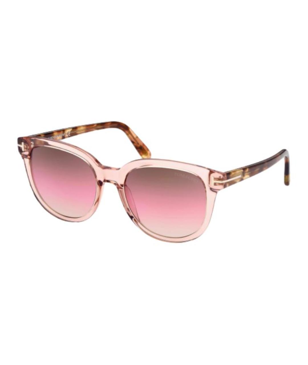 TOM FORD Розовые пластиковые солнцезащитные очки, фото 3