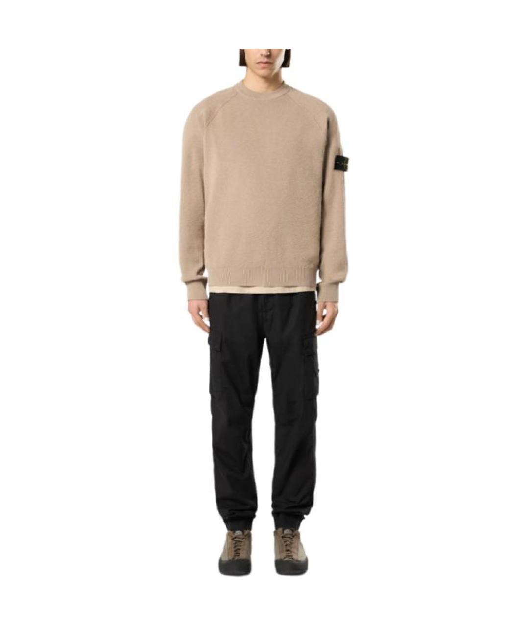 STONE ISLAND Бежевый джемпер / свитер, фото 3