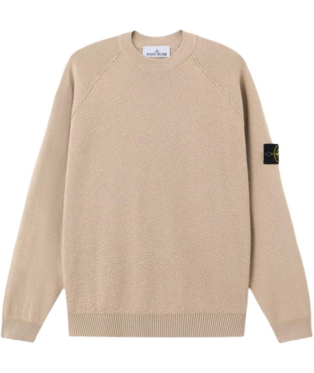 STONE ISLAND Бежевый джемпер / свитер, фото 1