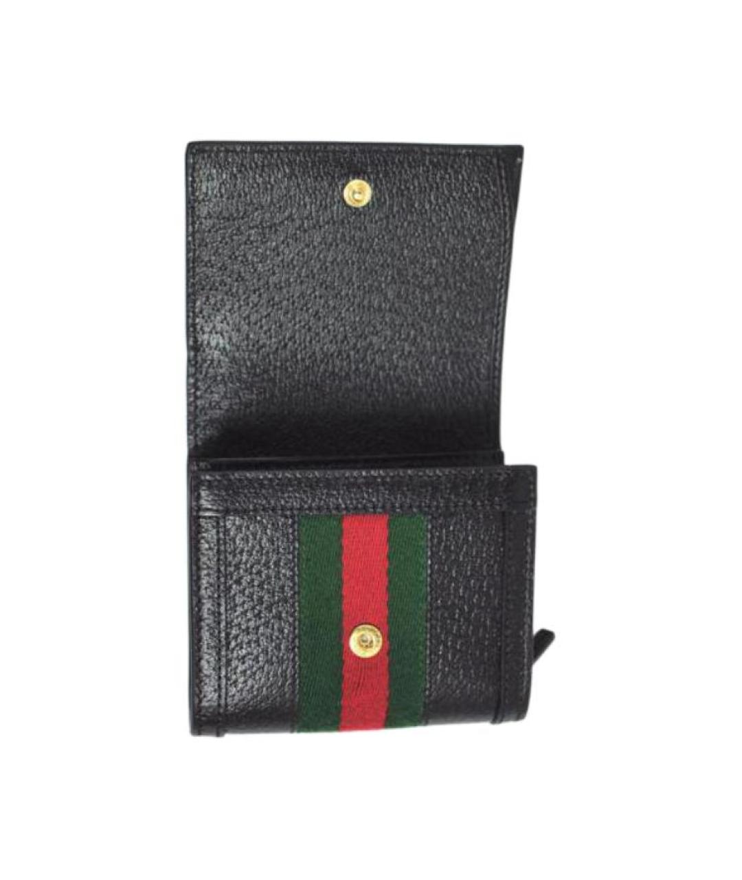 GUCCI Черный кожаный кошелек, фото 3