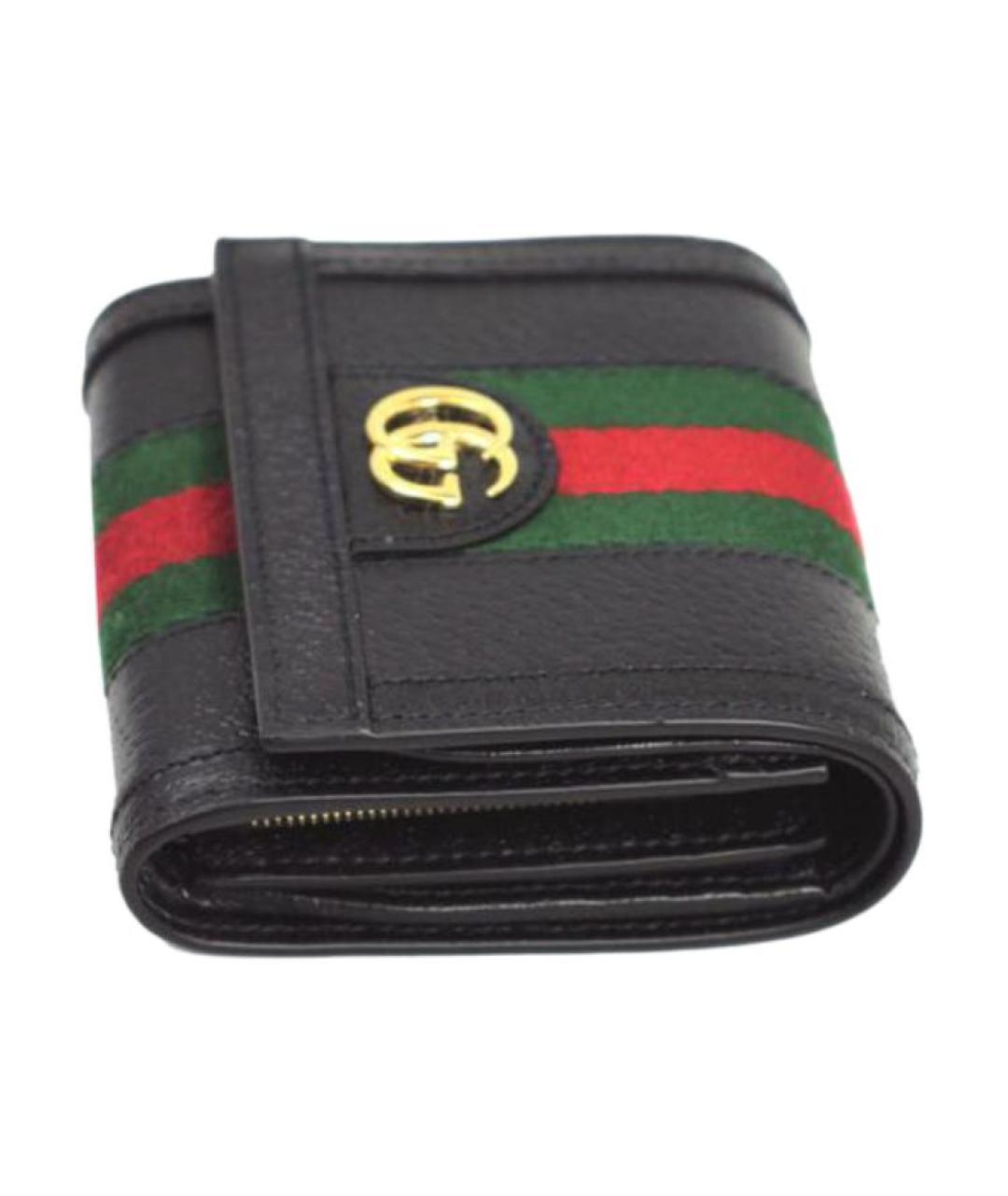 GUCCI Черный кожаный кошелек, фото 2