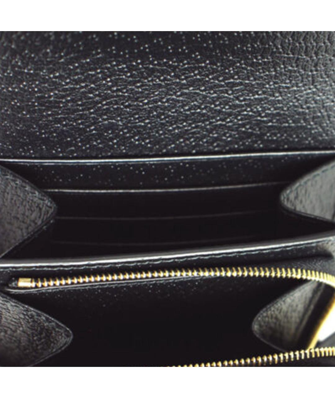 GUCCI Черный кожаный кошелек, фото 5