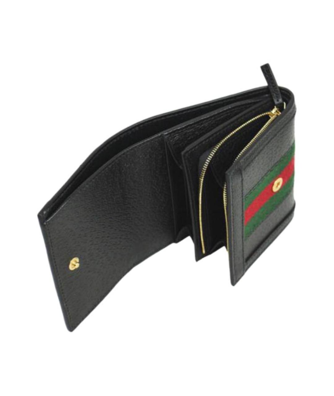 GUCCI Черный кожаный кошелек, фото 4