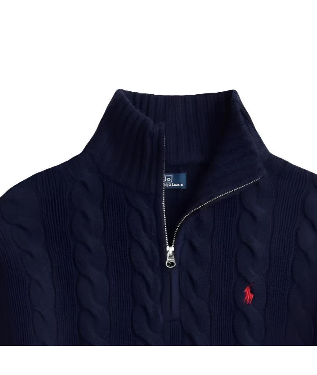 POLO RALPH LAUREN Синий шерстяной джемпер / свитер, фото 5