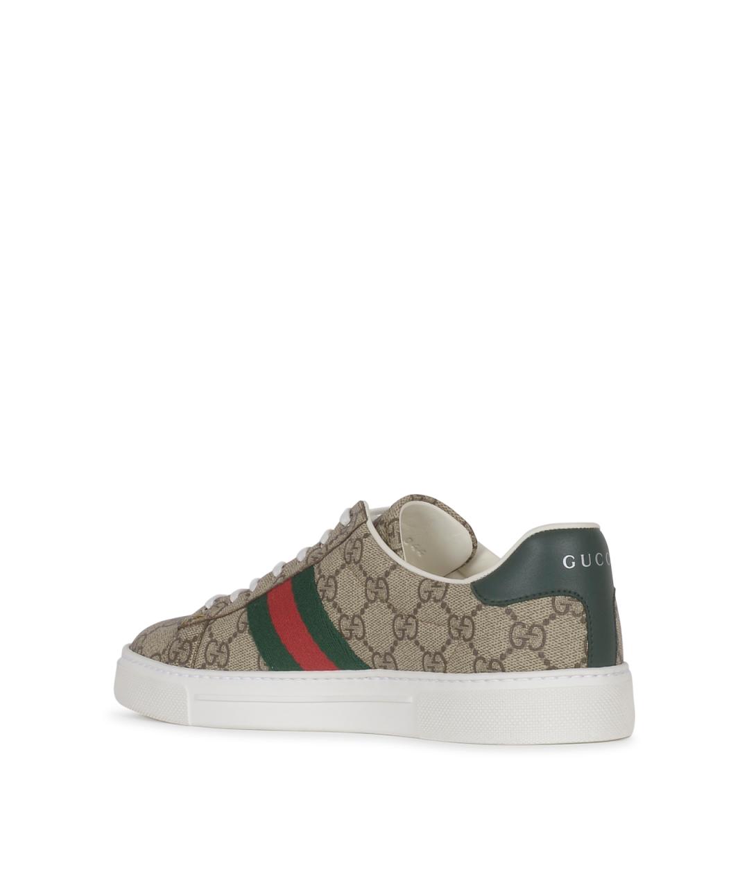 GUCCI Бежевые кеды, фото 3