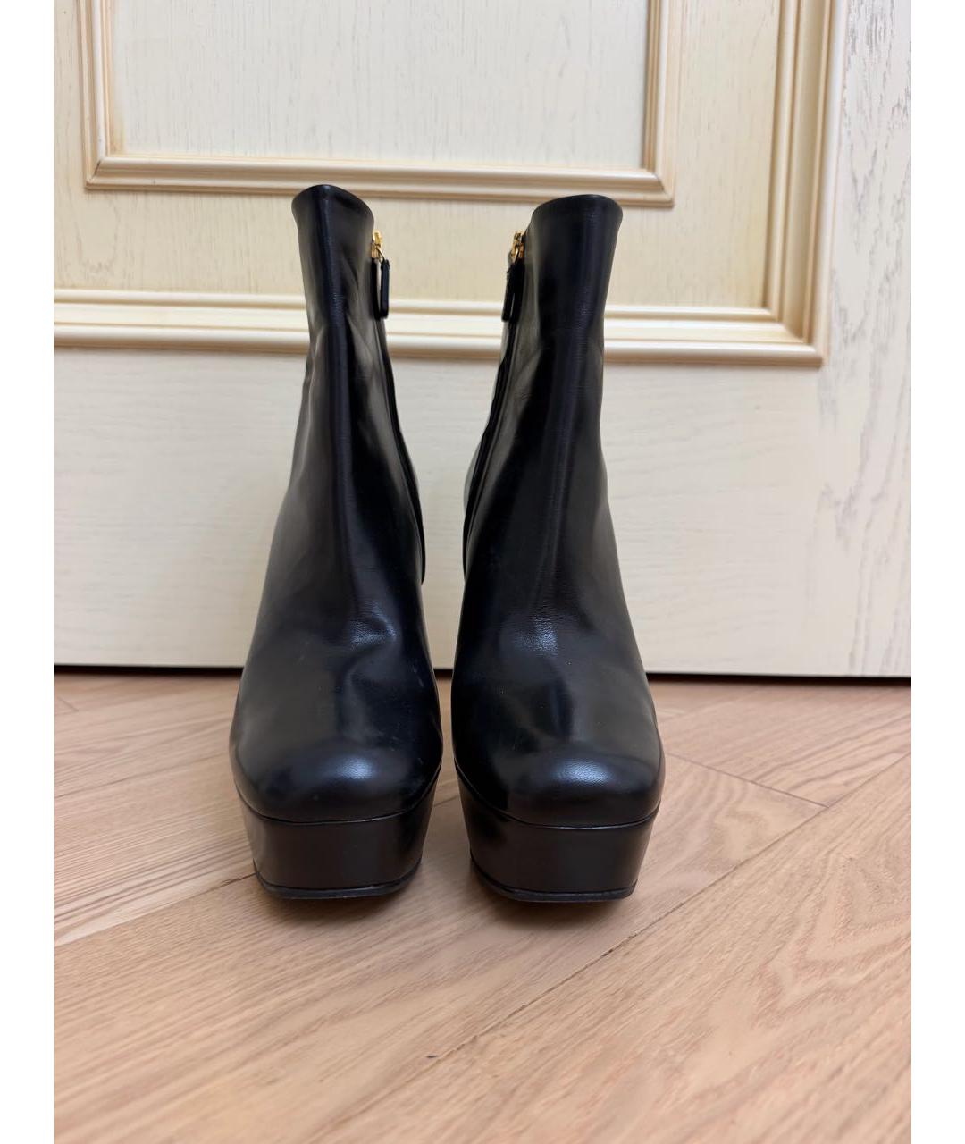 GUCCI Черные кожаные полусапоги, фото 2