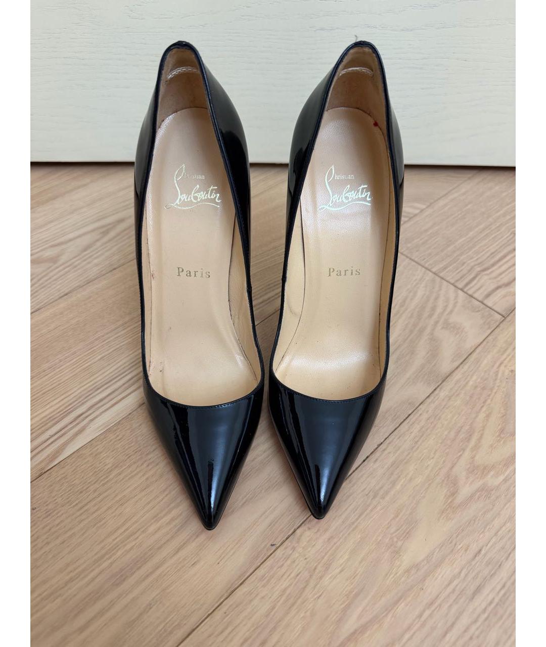 CHRISTIAN LOUBOUTIN Черные туфли из лакированной кожи, фото 2