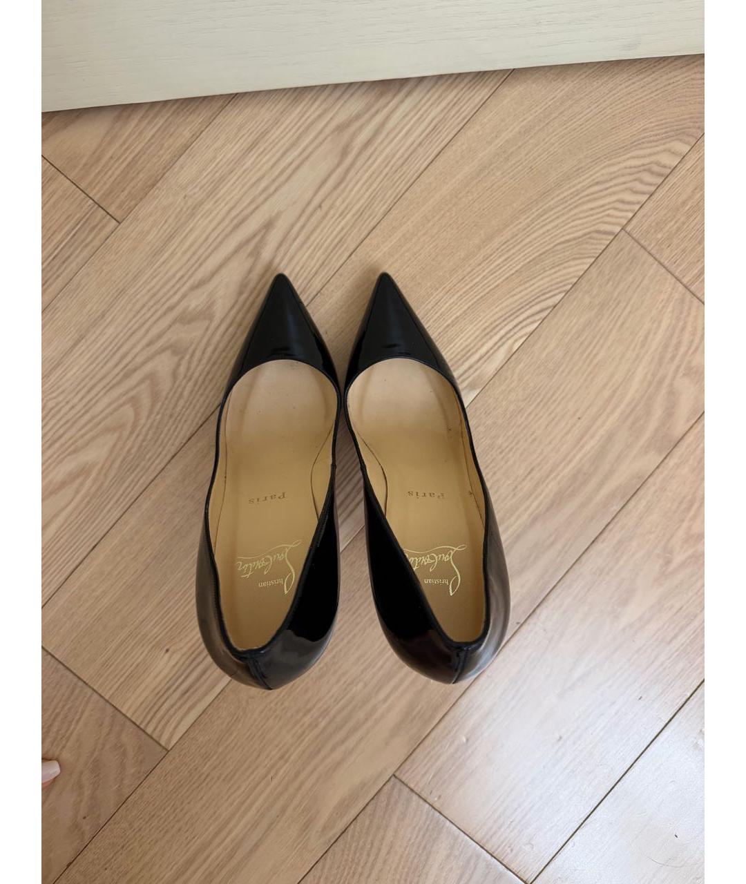 CHRISTIAN LOUBOUTIN Черные туфли из лакированной кожи, фото 3
