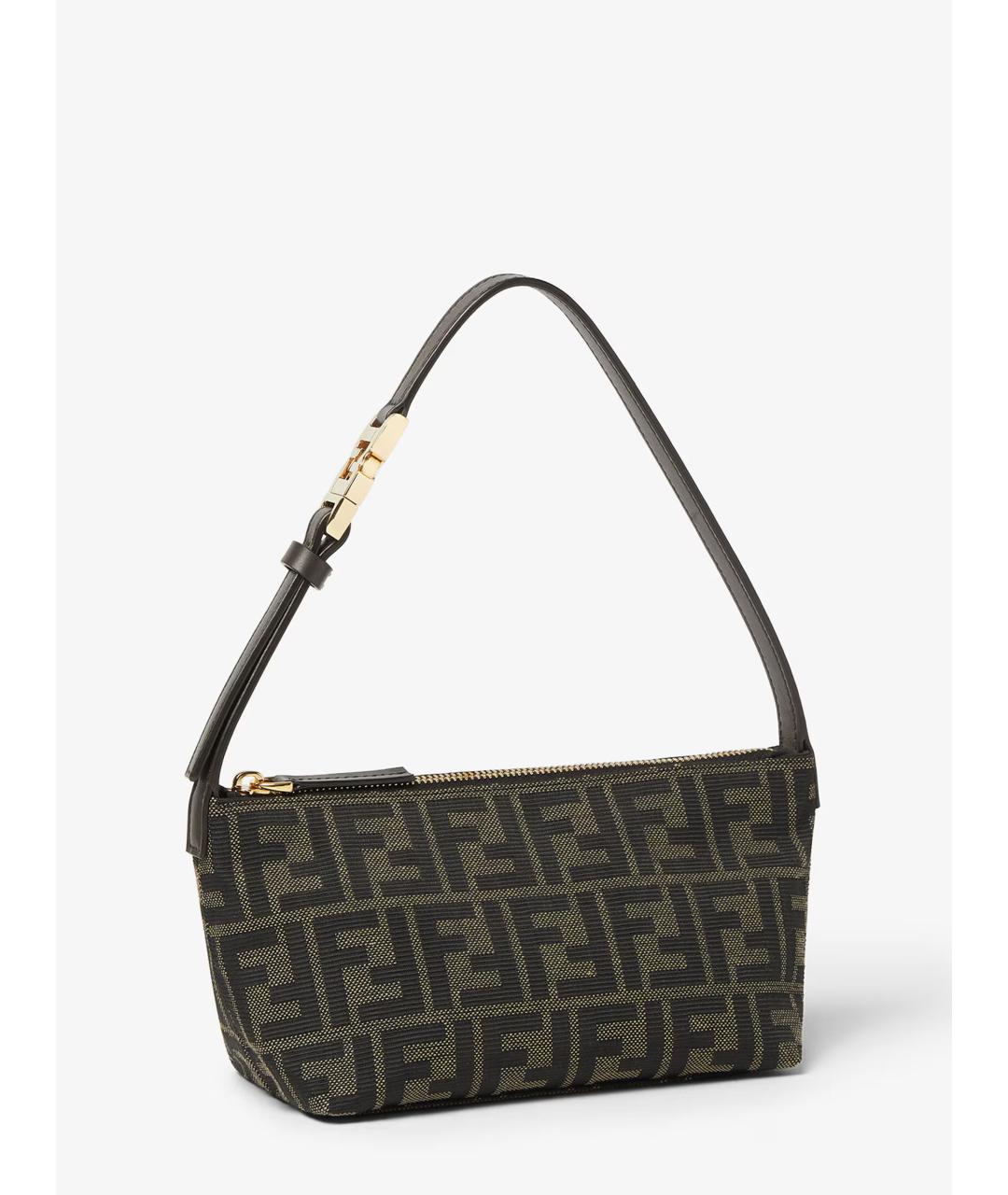 FENDI Коричневая тканевая сумка через плечо, фото 2