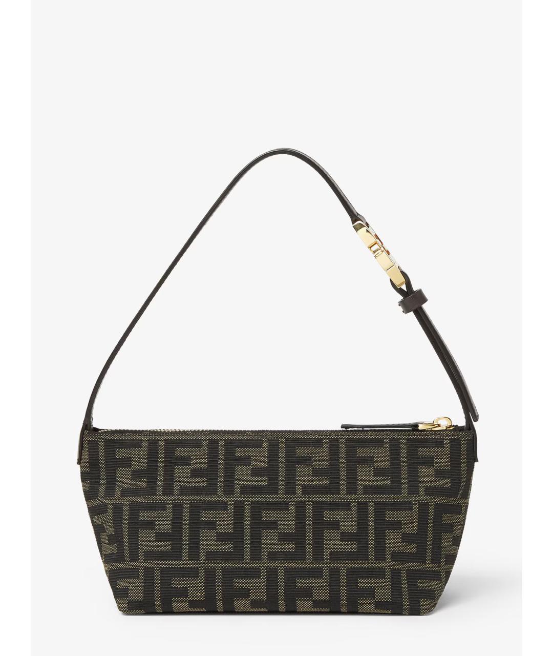 FENDI Коричневая тканевая сумка через плечо, фото 3