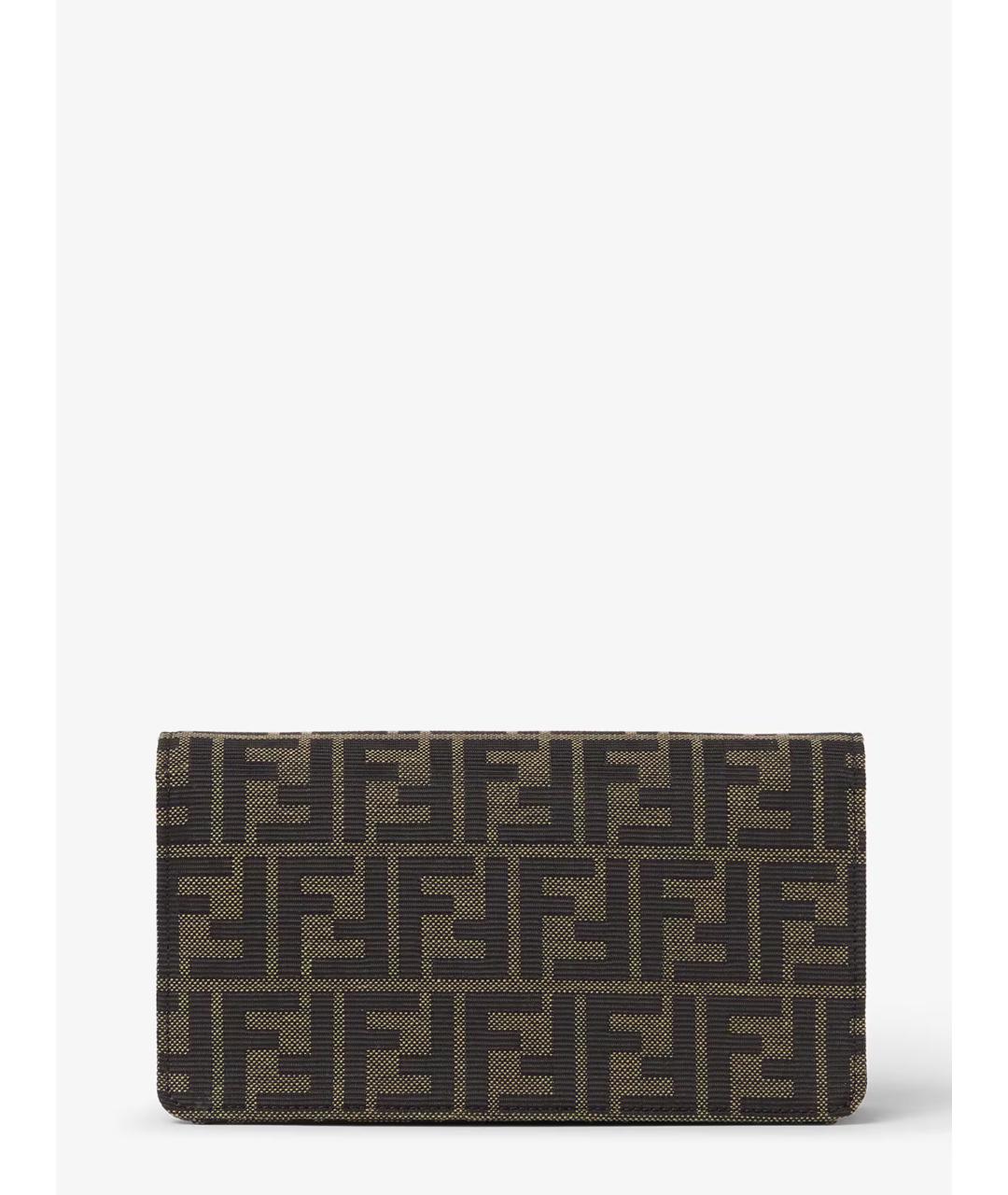 FENDI Коричневая тканевая сумка через плечо, фото 3