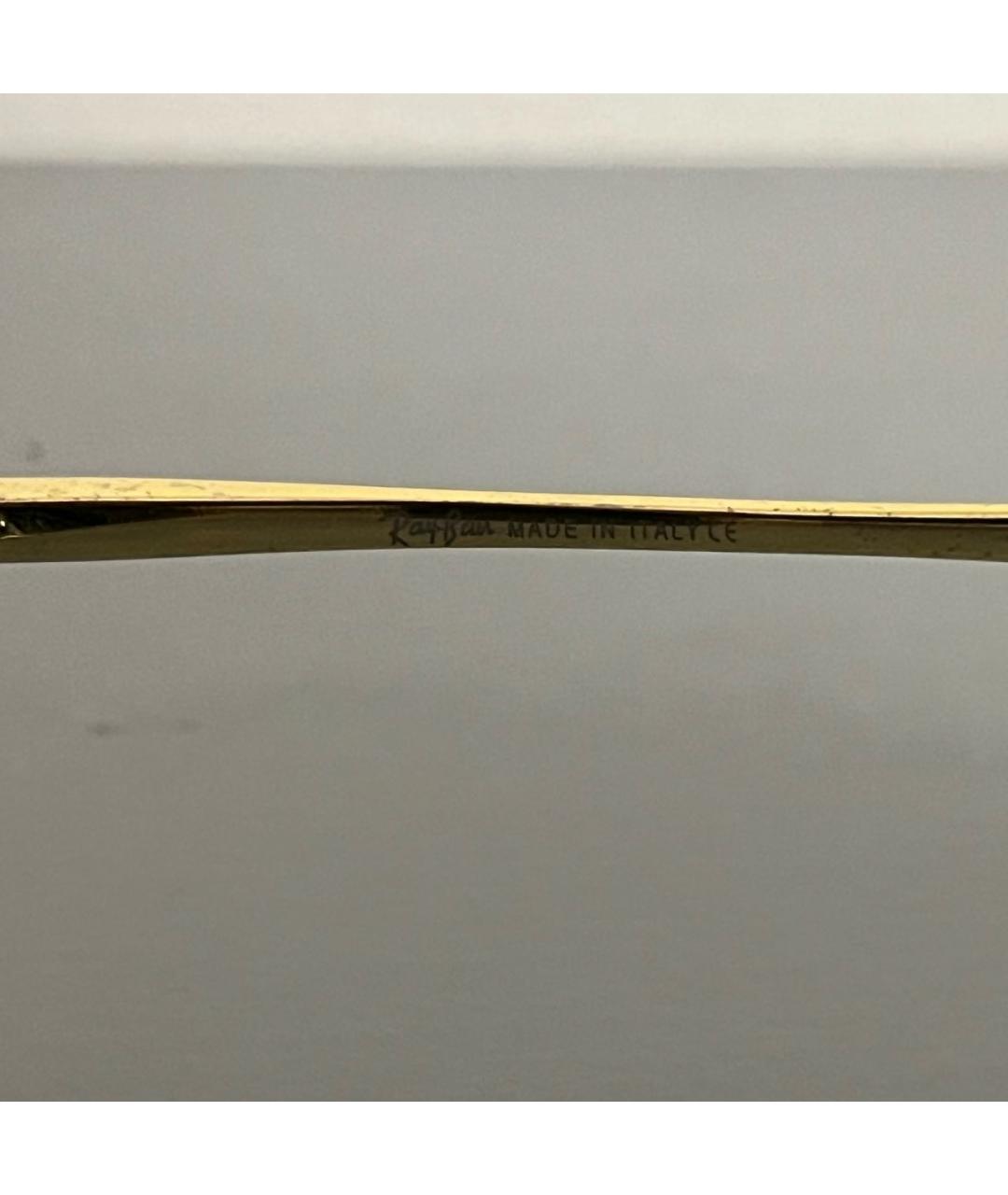 RAY BAN Золотые металлические солнцезащитные очки, фото 4