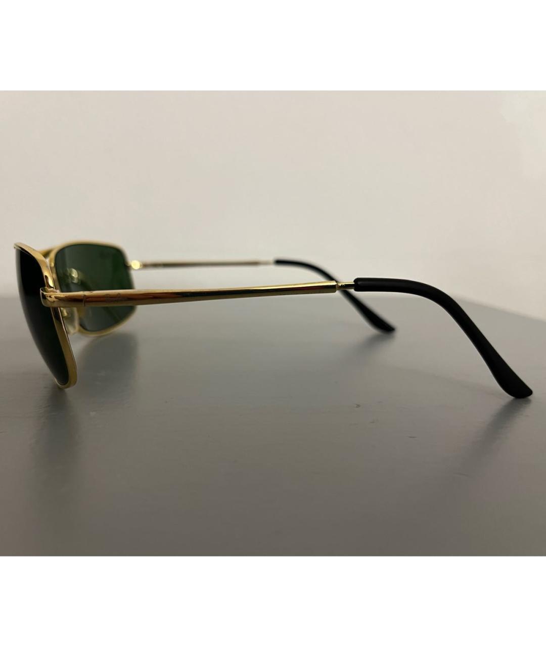 RAY BAN Золотые металлические солнцезащитные очки, фото 2