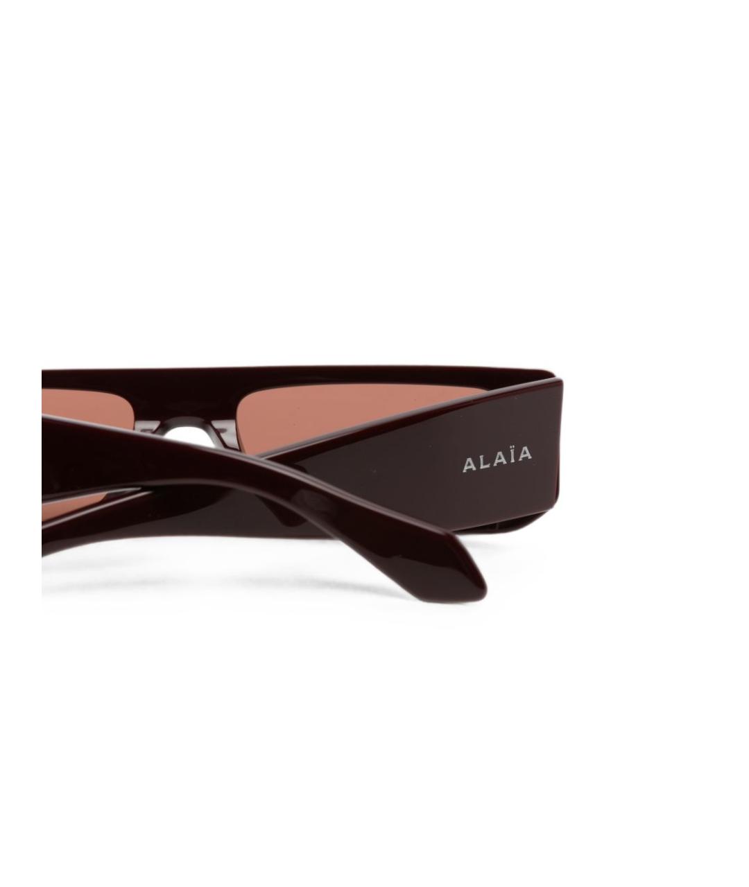 ALAIA Коричневые пластиковые солнцезащитные очки, фото 2