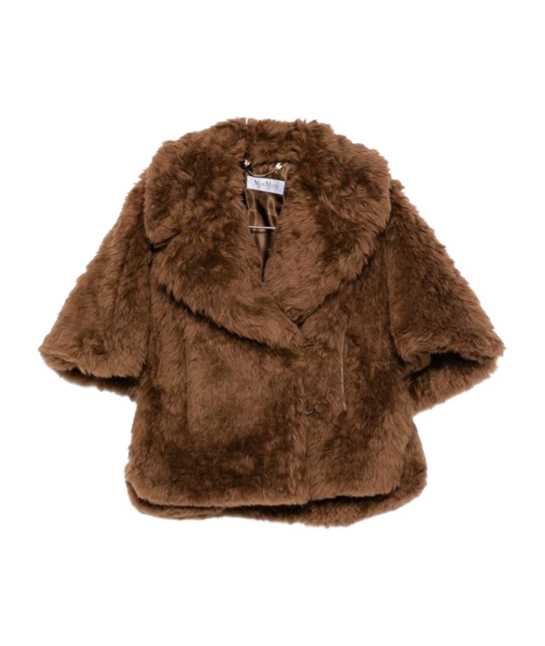 MAX MARA Коричневое шерстяное пальто, фото 1