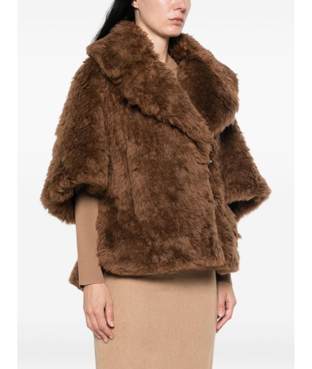 MAX MARA Коричневое шерстяное пальто, фото 3