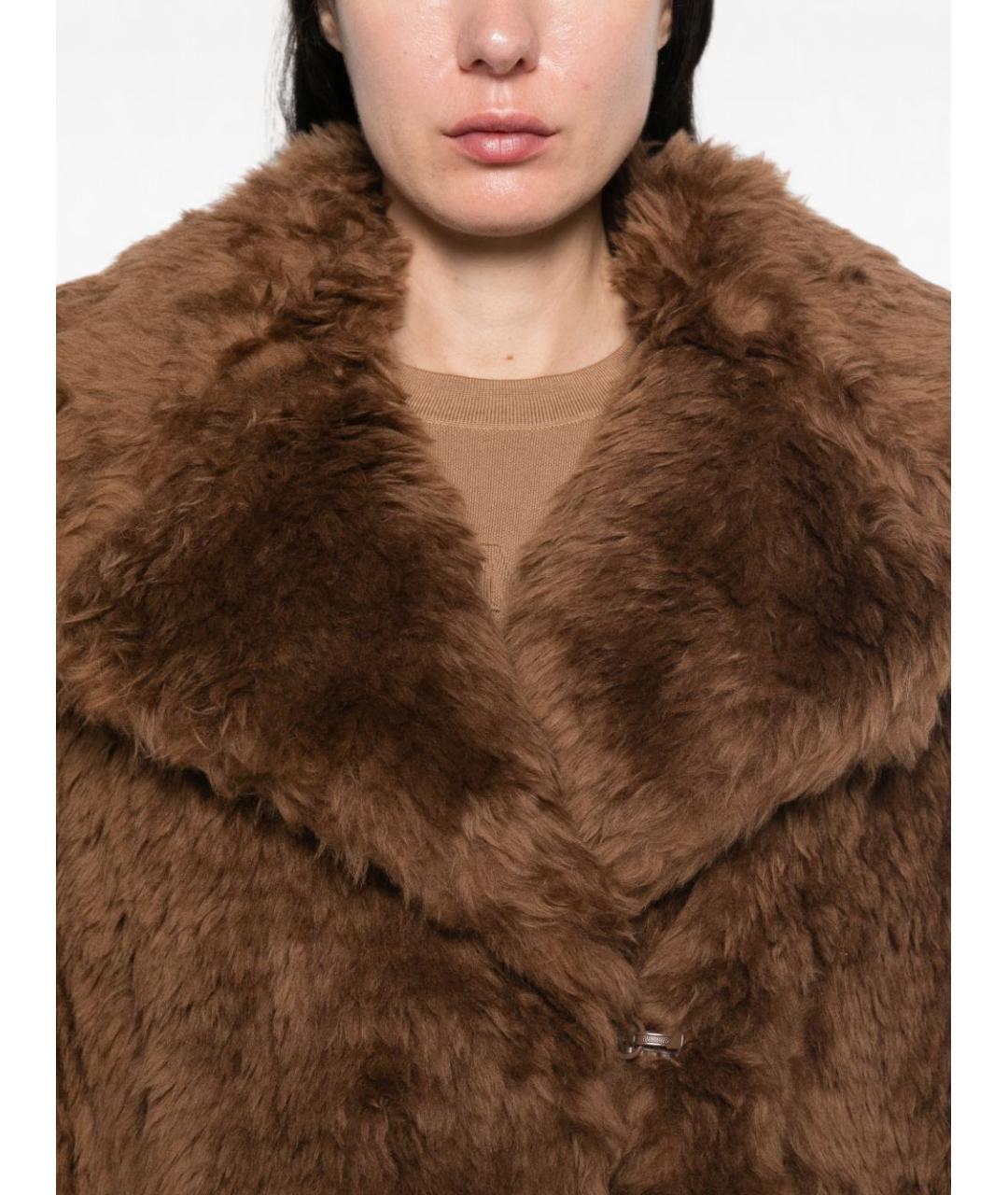 MAX MARA Коричневое шерстяное пальто, фото 5