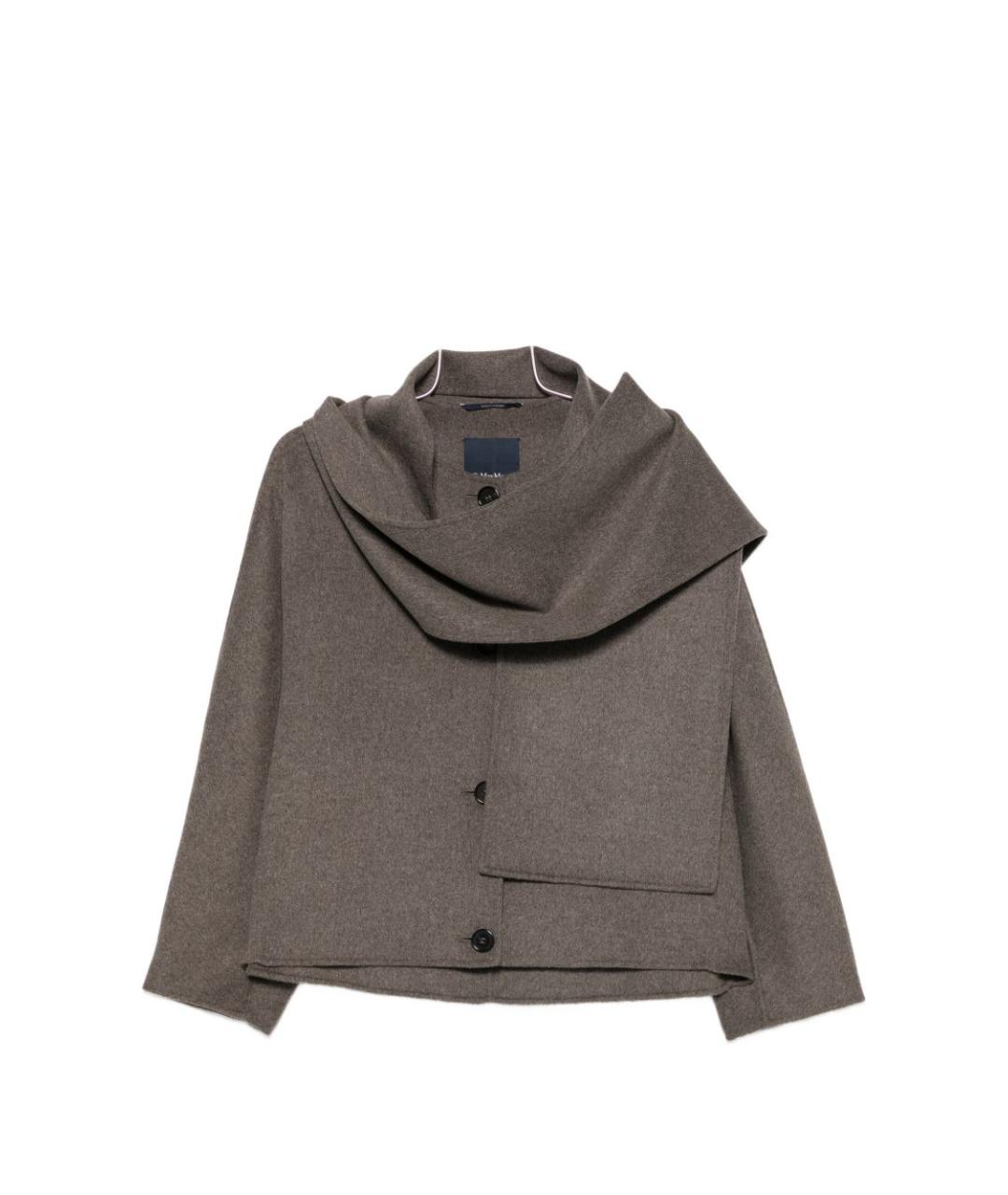 'S MAX MARA Коричневое шерстяное пальто, фото 1