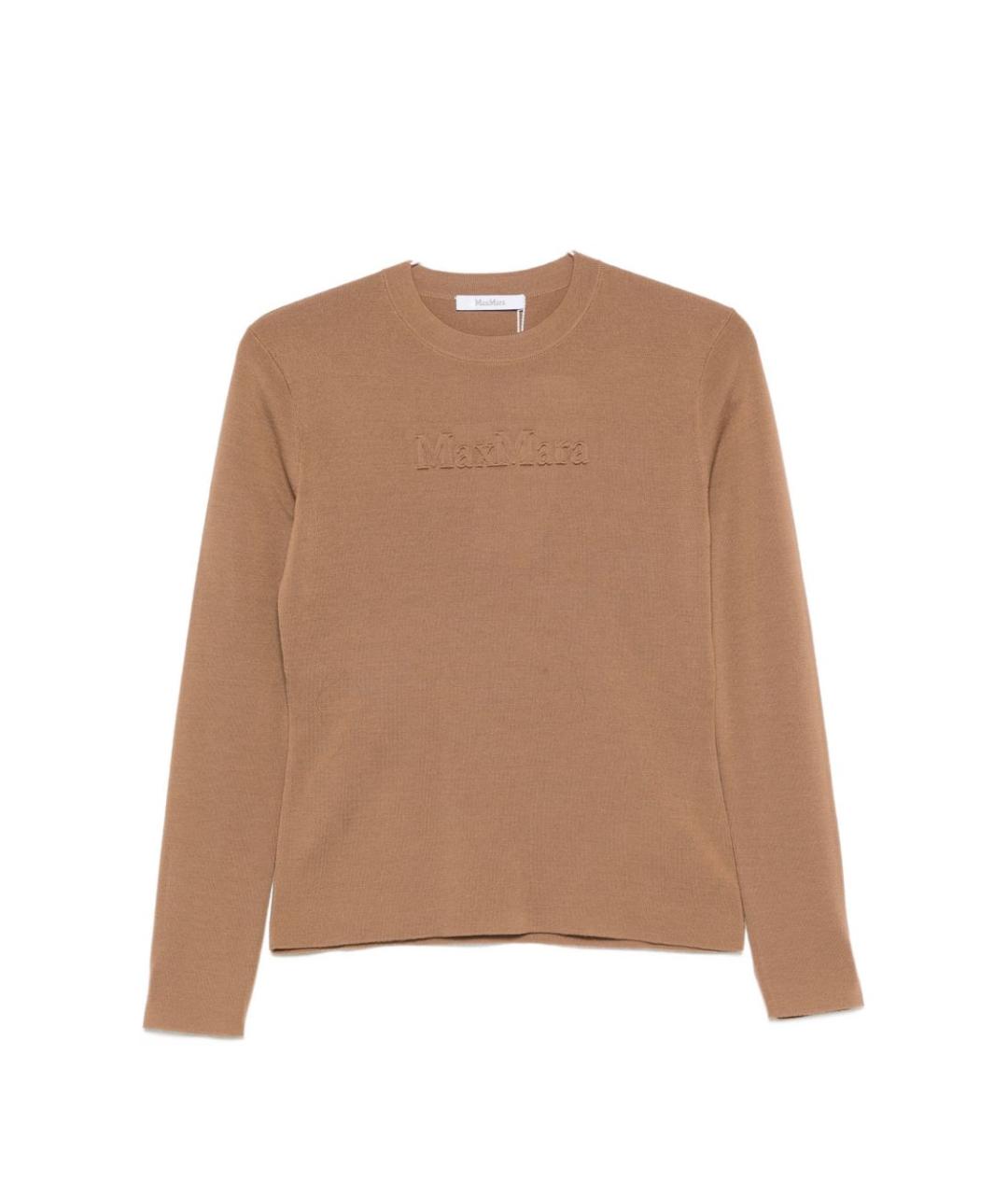 MAX MARA Бежевый шерстяной джемпер / свитер, фото 1