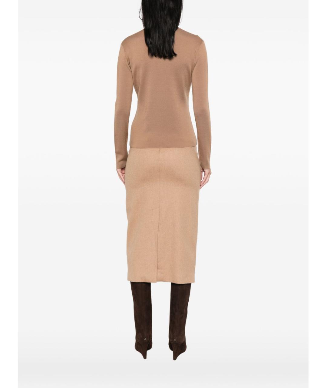 MAX MARA Бежевый шерстяной джемпер / свитер, фото 2