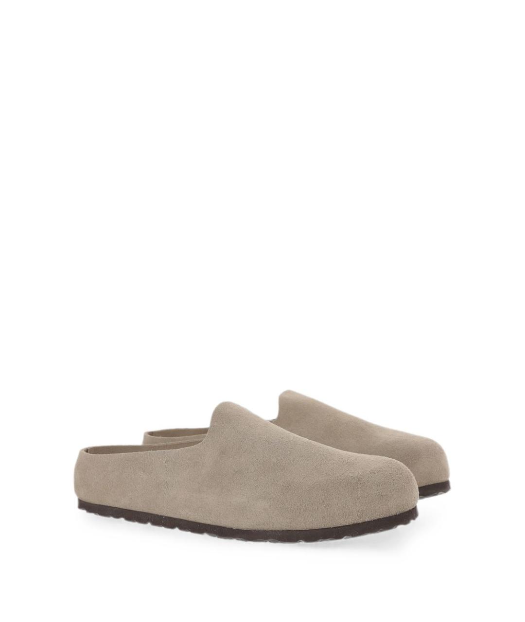 BIRKENSTOCK Серые замшевые мюли, фото 5