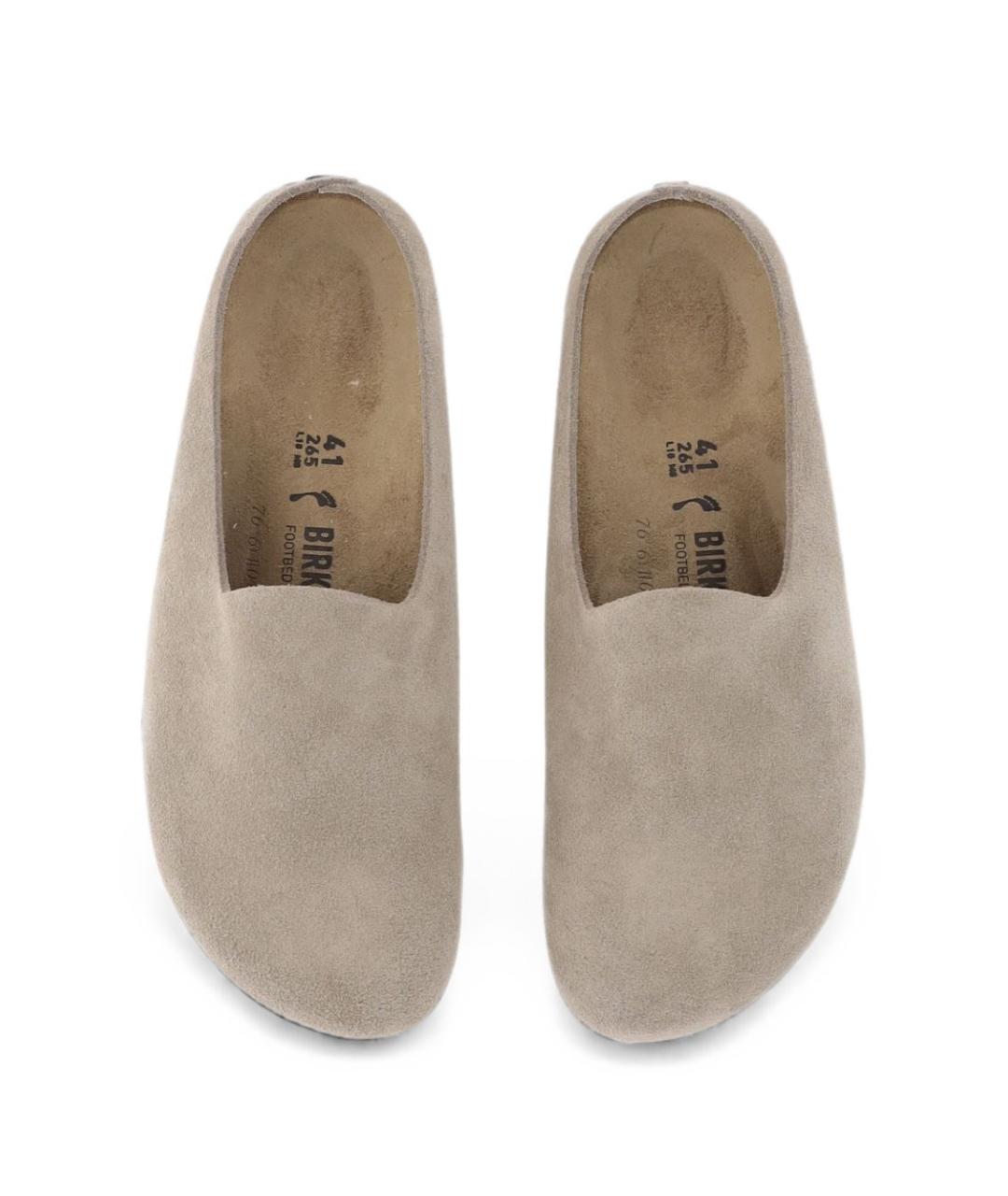 BIRKENSTOCK Серые замшевые мюли, фото 3
