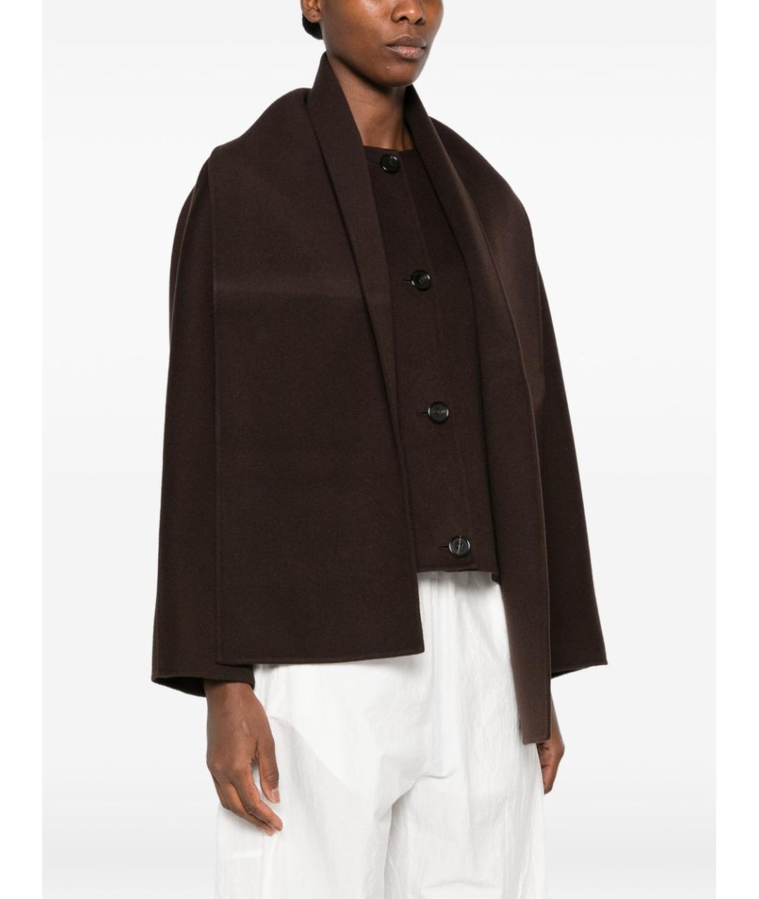 'S MAX MARA Коричневая шерстяная куртка, фото 4